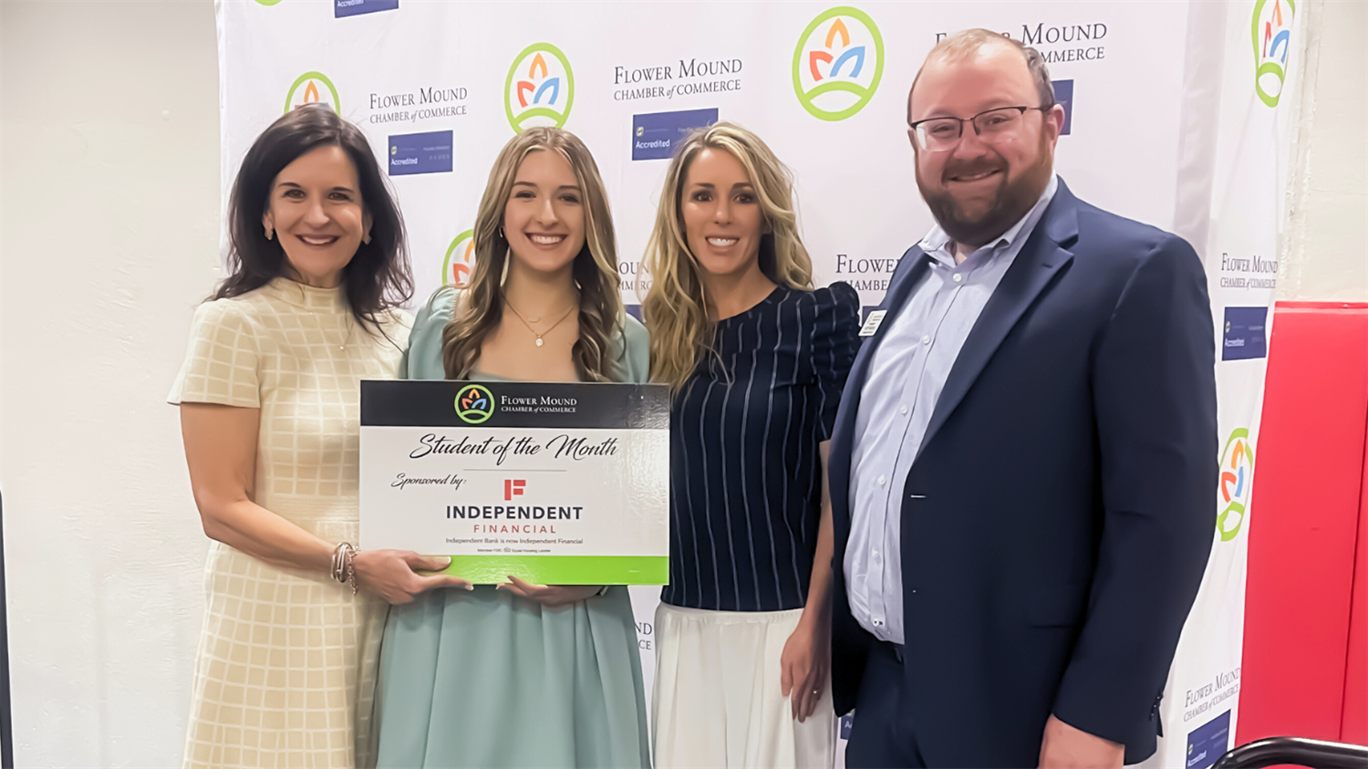  McKamy Middle School student Aria LaBarbera named Flower Mound Chamber Student of the Month.